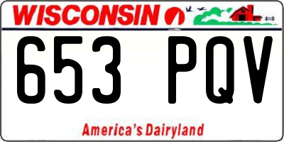 WI license plate 653PQV