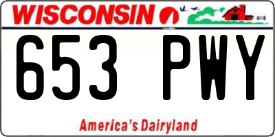 WI license plate 653PWY