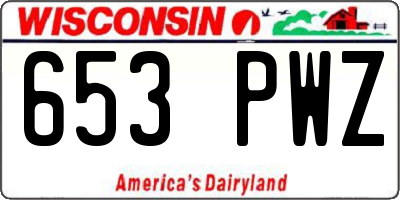 WI license plate 653PWZ