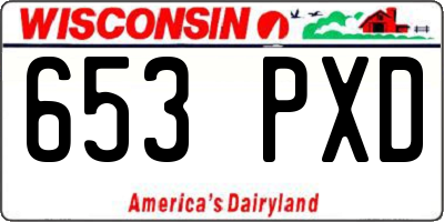 WI license plate 653PXD