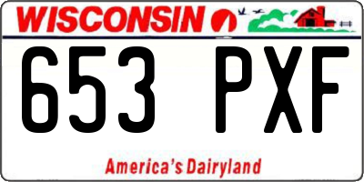 WI license plate 653PXF