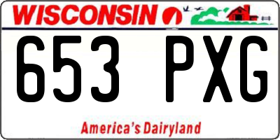 WI license plate 653PXG