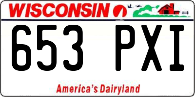 WI license plate 653PXI