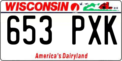 WI license plate 653PXK