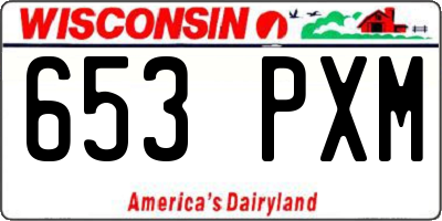 WI license plate 653PXM