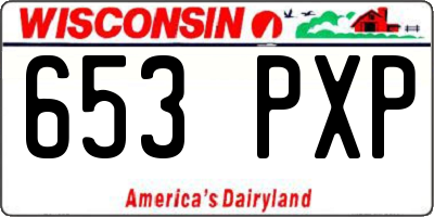 WI license plate 653PXP
