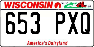 WI license plate 653PXQ