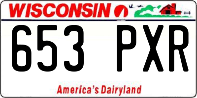 WI license plate 653PXR