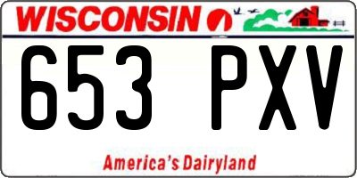 WI license plate 653PXV