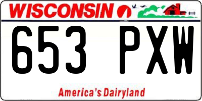 WI license plate 653PXW