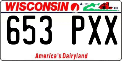 WI license plate 653PXX