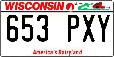 WI license plate 653PXY