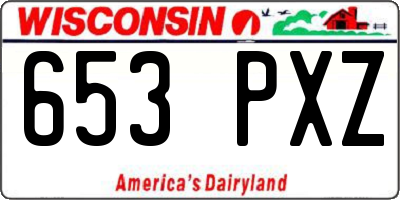 WI license plate 653PXZ