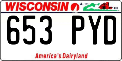 WI license plate 653PYD