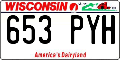 WI license plate 653PYH