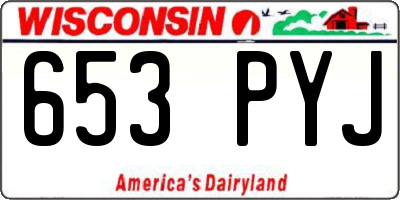 WI license plate 653PYJ