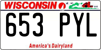 WI license plate 653PYL