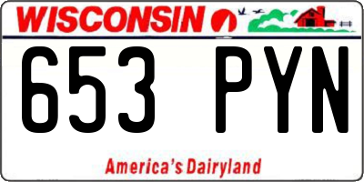 WI license plate 653PYN