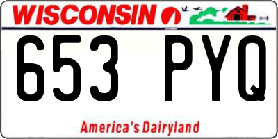WI license plate 653PYQ