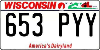 WI license plate 653PYY