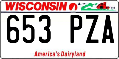 WI license plate 653PZA