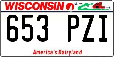 WI license plate 653PZI