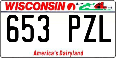 WI license plate 653PZL