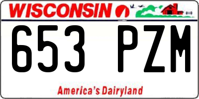 WI license plate 653PZM