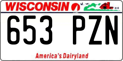 WI license plate 653PZN