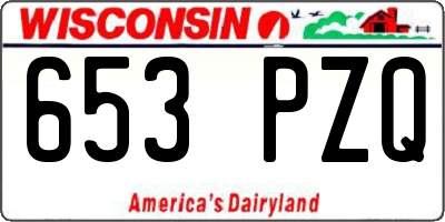 WI license plate 653PZQ
