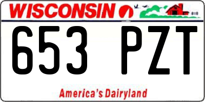 WI license plate 653PZT