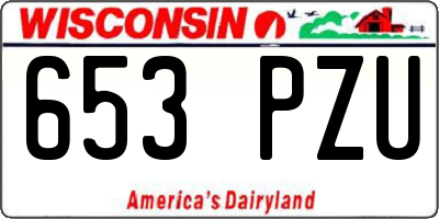 WI license plate 653PZU