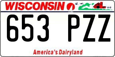 WI license plate 653PZZ
