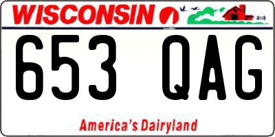 WI license plate 653QAG