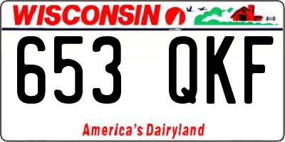 WI license plate 653QKF