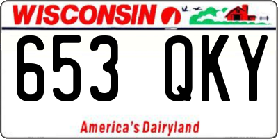 WI license plate 653QKY