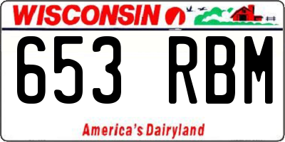 WI license plate 653RBM