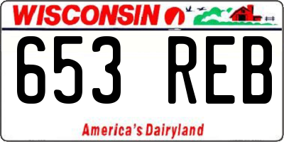WI license plate 653REB