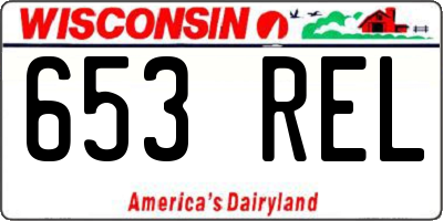 WI license plate 653REL
