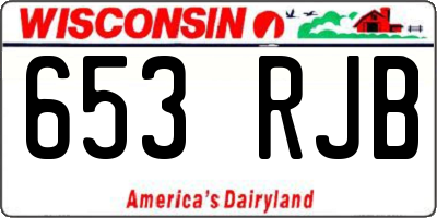 WI license plate 653RJB