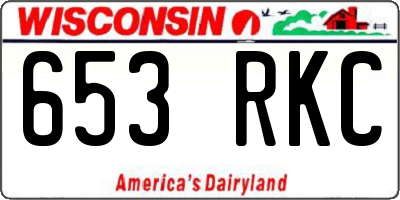 WI license plate 653RKC