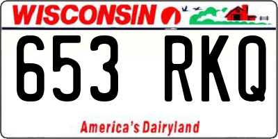 WI license plate 653RKQ