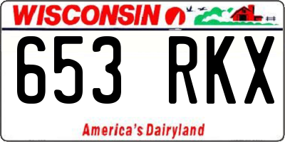 WI license plate 653RKX