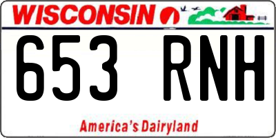 WI license plate 653RNH