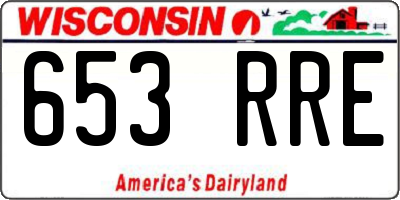 WI license plate 653RRE