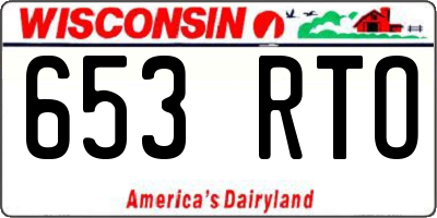 WI license plate 653RTO
