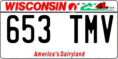 WI license plate 653TMV