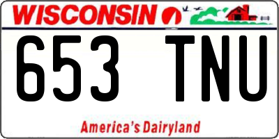 WI license plate 653TNU
