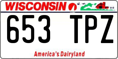 WI license plate 653TPZ
