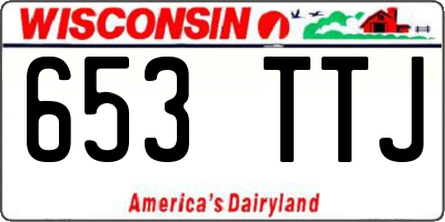 WI license plate 653TTJ